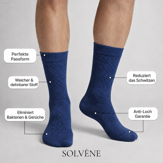 Solvène Halbhohe Socken aus Premium-Bambusfaser