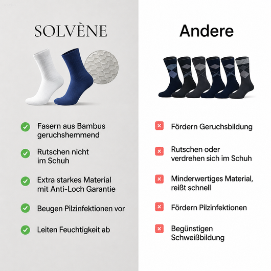 Solvène Halbhohe Socken aus Premium-Bambusfaser